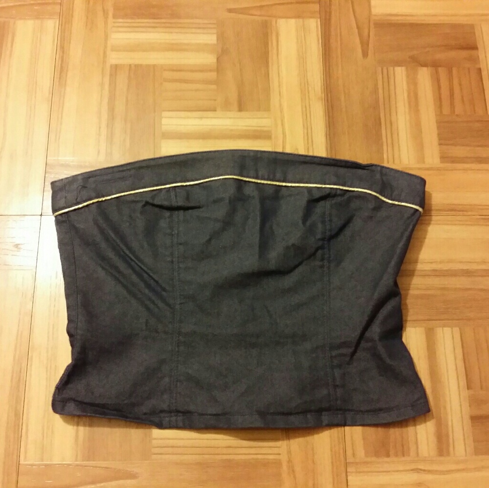 Divided Denim Tube Top